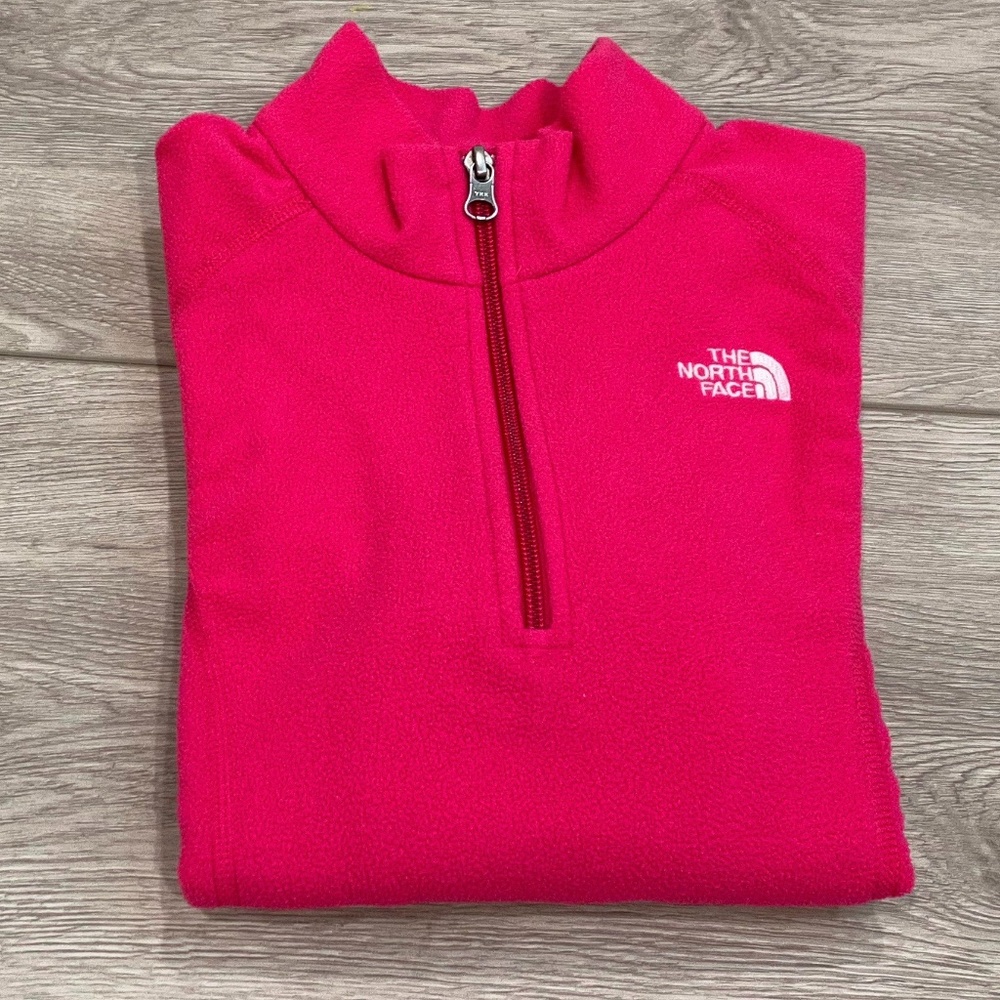 The North Face 1/4 Zip Pullover Fleece Pink Sz 14/16